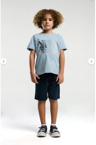 My Kids Wear Aykidsclup U.s. Polo Assn Erkek Çocuk Mavi Bermuda Takım 2025-