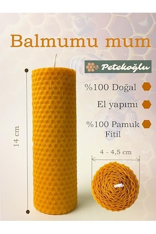 Petekoğlu Balmumu Mum Dekoratif Hediye Kutusu 4 Lü Set Doğal Petek Beeswax Candle Açmış Gül Yeşil Krem Süslemeli Açmış Gül Enerji Sınıfı A 000 Açık Krem