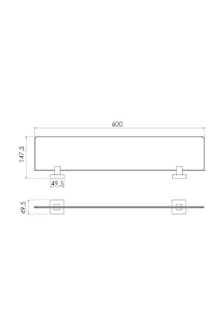 Eca - Serel Diagonal Etajer Raf 60 Cm - 140104001- Krom, Cam