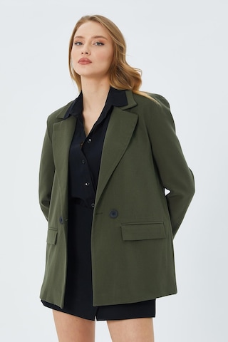 Mixray 4516 Kadın Bezayağı Blazer Ceket Haki