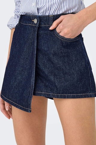 Only Kadın 100% Pamuk Regular Fit Şort Etek - 15357947 Mavi