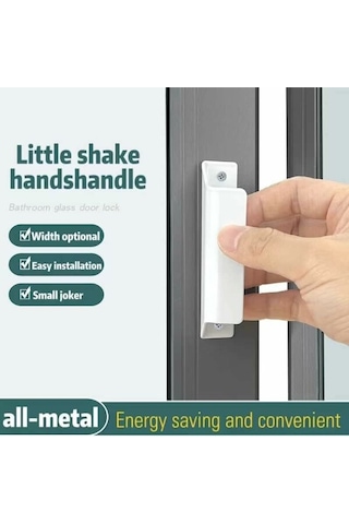 2 Adet Beyaz Alüminyum Alaşımlı Kulp, Sürgülü Kapı Kolu, Balkon Kapı Kolu, Dolap Çekmece Kolu, Pencereler İçin, Vidalı Mobilya Donanımı