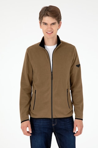 U.S. Polo Assn. Erkek Haki Basic Polar Hırka 50298066-VR027