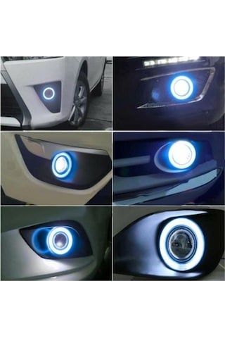 OtoÇizgi Angel Sis Farı 76mm Buz Mavi Universal Mercekli Sis OtoÇizgi