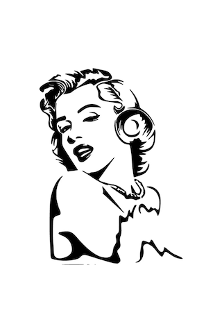 Miyrem Autosticker^ Marilyn Monroe Sticker Oto-motor-laptop-duvar-dekor 20 X 28 Cm