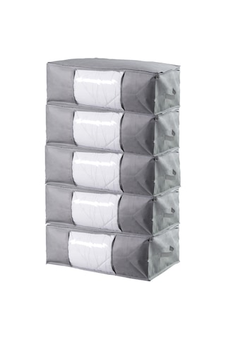 Vedsey 5' Li 50x70x25 Set Gri Pencereli Baza Altı Düzenleyici Hurç Gri