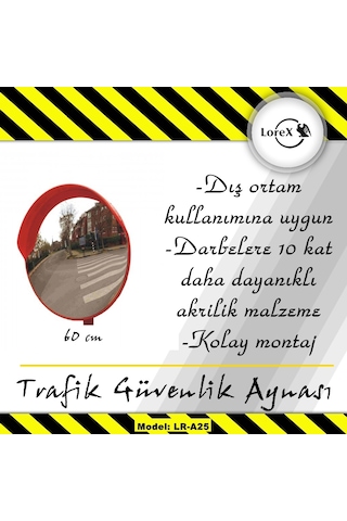 Lorex  LR-A25 Akrilik Trafik Güvenlik Aynası 60 CM