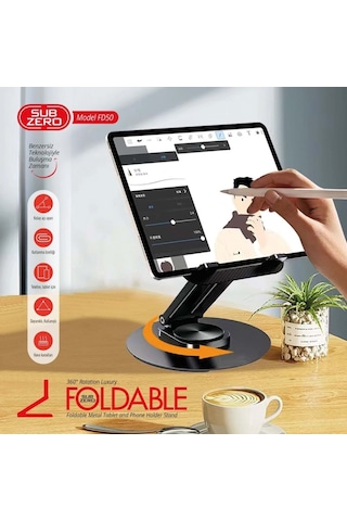 Subzero Fd50 Metal Masa Üstü Tablet Standı 360 Derece Hareketli