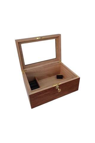 Falconetti Sedir Ağacı Camlı Humidor Puro Kutusu Rb98