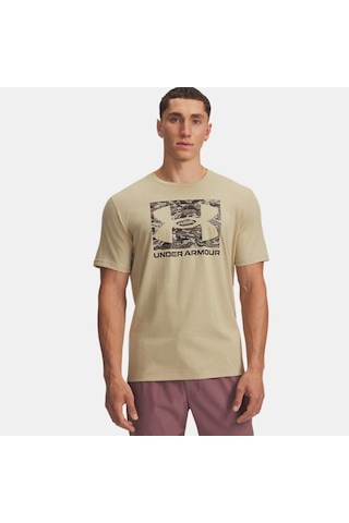 Under Armour Abc Camo Boxed Logo Erkek Kahverengi Bisiklet Yaka Tişört Kahverengi