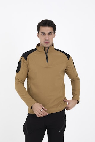 Camp Scoutland Camp137 Outdoor Tactical Su iticili Erkek Hardal Taktik Sweatshirt Hardal