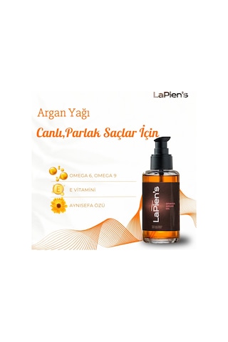 Lapien's Yıpranmış Kuru Saçlara Özel Yoğun Besleyici Argan Bakım Yağı 100 ML