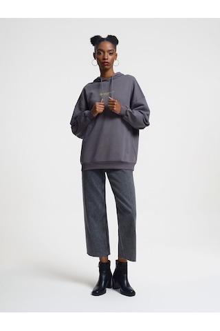 Loft Loose Fit Kadın Sweatshirt Antrasit