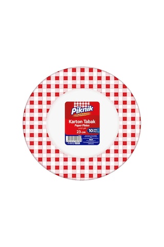 Piknik Kullan-at Karton Tabak 21 Cm Büyük 10&apos Lu 1495 Açık
