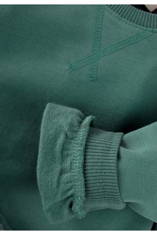 Cigit Basic Karyoka Detaylı Sweatshırt Takım 3-8 Yaş Çağla Yeşil Çağla Yeşili