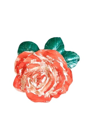 Uretti - Ayşe 7362 2886 El Yapımı Minik 2'li Yavruağzı - Yeşil Renk Gül Magnet - 6 X 7 Cm