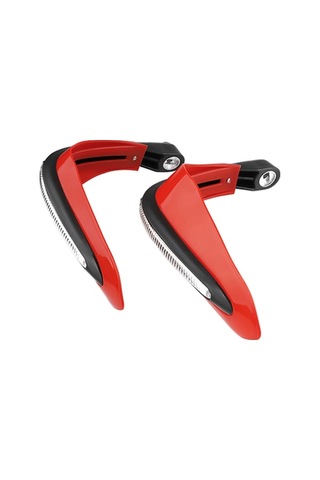 Fortunelane Motosiklet El Koruyucu Korumalı Tutamak - Kırmızı Pp+pc Plastik + Alüminyum