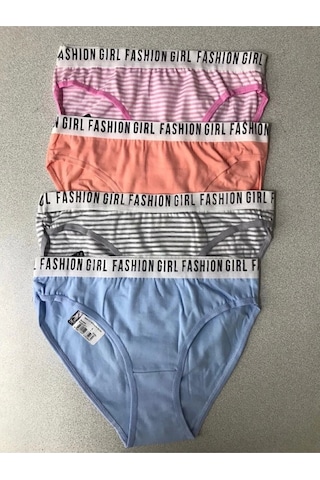 Tutku 12'li Paket Bayan Kadın Desenli Bikini Külot Asorti Kilot Çok Renkli