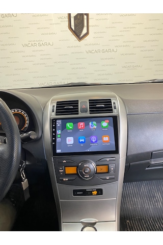 Toyota Corolla 2007-12 9" Uyumlu Androıd Multimedya Gerçek 2/32 Kablosuz Carplay Geri Görüş Kameralı 9"