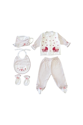 Sema Baby Sema Bebe Kız Bebek 5'li Zıbın Set Pembe