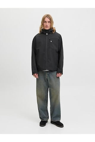 Jack & Jones Jjthatcher Softshell Hood Erkek Mont - Siyah - 12279288 Siyah