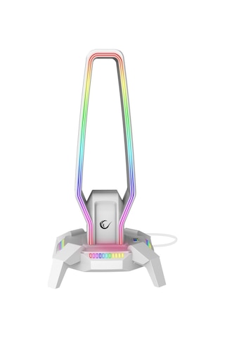 Rampage Rm-h27 Igrıs Kulaklık İçin Stand Rgb Işıklı 3 Usb 1 Type-c Bey