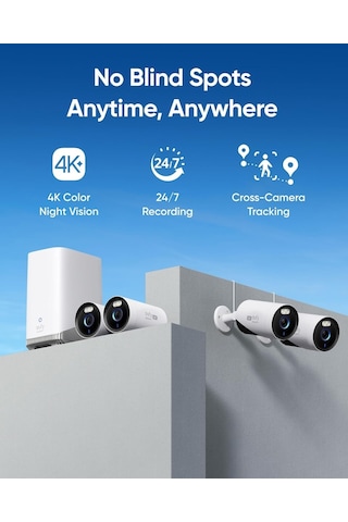 Eufy Security Eufycam E330 Eklenti Kamera, 4k Dış Mekan Güvenlik Kamerası
