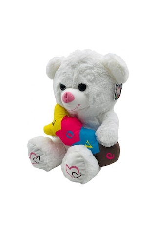 Peluş Renkli Love Kalpli Ayıcık 60 Cm - Mavi Su Dünyası Çok Renkli