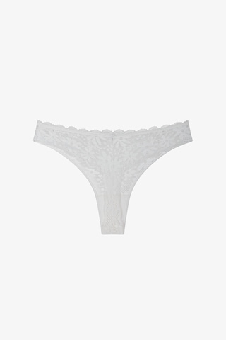 Penti Kırık Beyaz Lace Dantel Tanga Külot