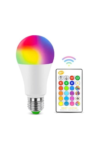 Uzaktan Kumandalı Rgb Led Ampul 9 Watt 16 Renk Led Rgb Ampul