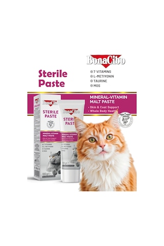 3'lü Set: 2 Adet Malt Paste Ve 1 Adet Sterile Paste Kısırlaştırılmış Kedi Macunu 3 X 100g