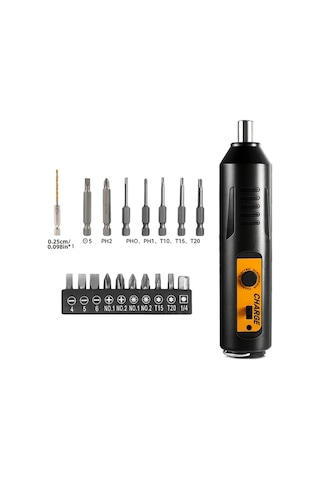 Motion003 18 Parça Mini Kablosuz Elektrikli Vidalı Set Lityum Bataryalı Usb Şarj Edilebilir 2 Hız Geri Vites Mobilya Aletler Oyuncak Tamiri