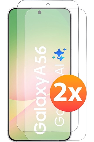 Samsung Galaxy Uyumlu A56 5G Şeffaf Kılıf + Cam Ekran Koruyucu (1 Cam 1 KILIF)