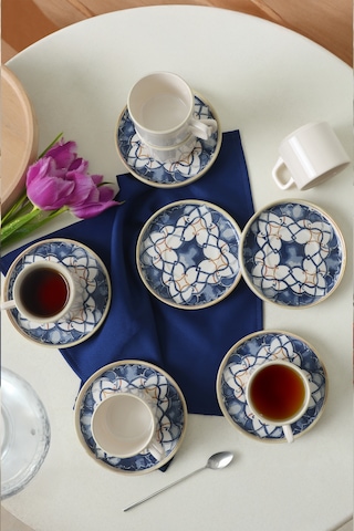 Keramikwave Flow Stackable Çay Takımı 12 Parça 6 Kişilik 22750-51 Çok Renkli