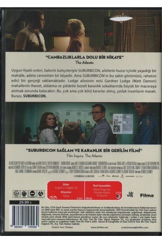 Kenar Mahalle Suburbicon Matt Damon Dvd Ambalajında