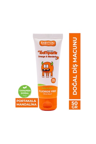Babyton Organik Diş Macunu Portakal - Mandalina Aromalı 50 G