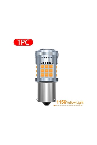 Seametal Süper Parlak Led Canbus Işık 1156 Ba15s 1157 Bay15d P21/5w Dönüş Sinyali Için Hata Yok 1156 Amber