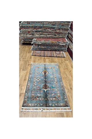El Dokuma Afghan Halısı Gri