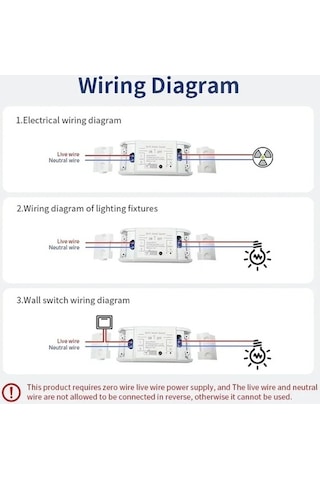 Maoyaya 20a/16a/10a Wifi Anahtarı Akıllı Ev Otomasyonu Röle Modülü Kablosuz Kontrol 16a Diğer