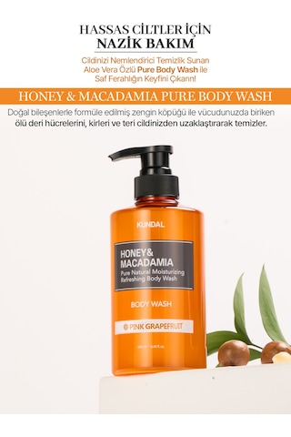 Kundal Honey & Macadamia Pink Grapefruit Pure Body Wash 500 ML