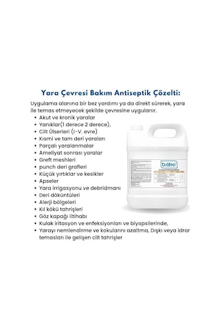 Antiseptik & Dezenfektan 5 Lt El-cilt Ve Yara Bakım / Hipokloröz Asit Hocl Bazlı