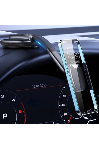 Xindoker Sürekli Manyetik Tutucu İle Çok Fonksiyonlu Araç Telefon Tutucu, Geniş Uyumlu, Esnek Kollü Ve Sağlam Sürtünme İle Güvenli Navigasyon İçin Siyah-gri Diğer