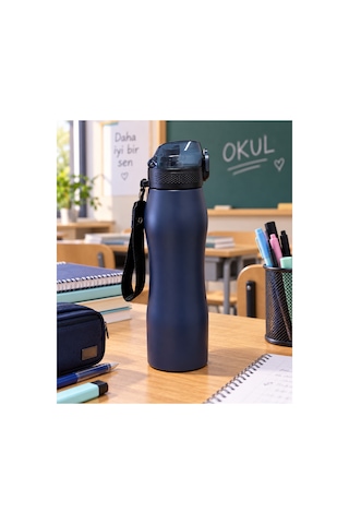 750 Ml Çelik Matara Mat Lacivert