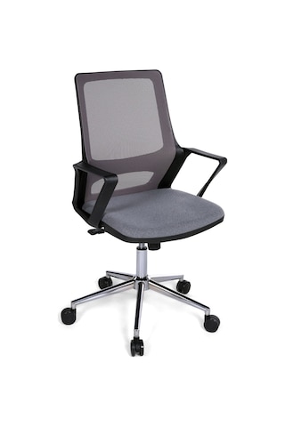 Ofisbazaar Lizz Gri Fileli Çalışma Koltuğu Ergonomik Ofis Ve Ev Koltuğu Gri Gri