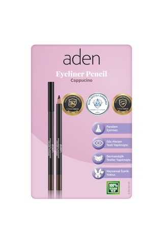 Aden Eyeliner Pencil Waterproof - Suya Dayanıklı Eyeliner Kalem 05 Cappucino Sütlü Kahve Diğer