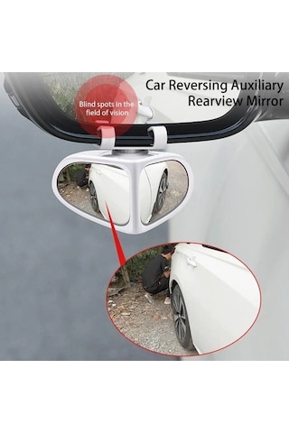 Createtech Yuvarlak Yüksek Yardımcı Sol Siyah Park Ayna, 360 Dikiz Açılım