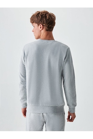 Ltb Ltb Logolu Bisiklet Yaka Gri Sweatshırt (540129787)