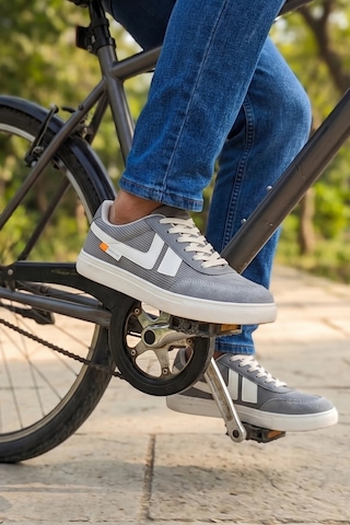 In Step Street Style Unısex Gri Korduroy Detaylı Süet Şehir Ayakkabısı GRİ