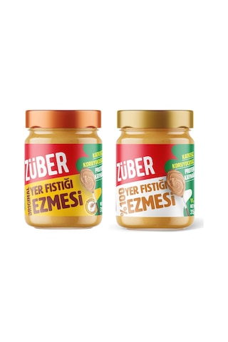Züber Original Fıstık Ezmesi 315 Gr Ve %100 Fıstık Ezmesi 315 Gr 2 Li