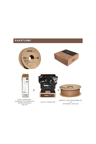 Pla Maker Nugat Kahverengi , 1.75mm 1kg 3d Yazıcı Pla Filamenti